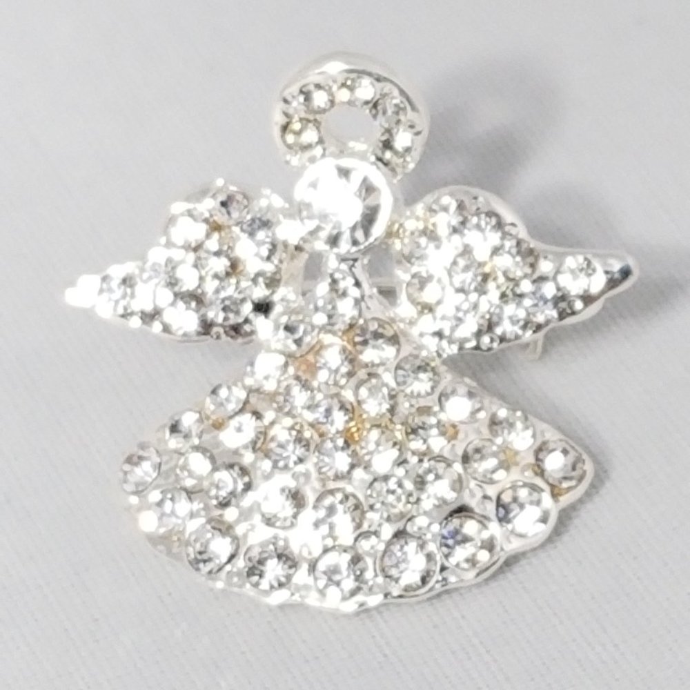 ANGEL CLEAR RHINESTON PIN/BROOCH